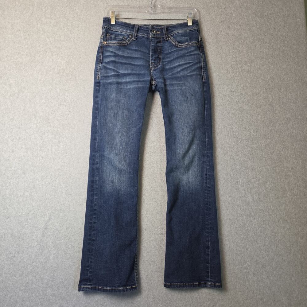 Buckle Aiden Blue Denim Low Rise Slim Bootcut Jeans Young Men's 28x30 Stretch